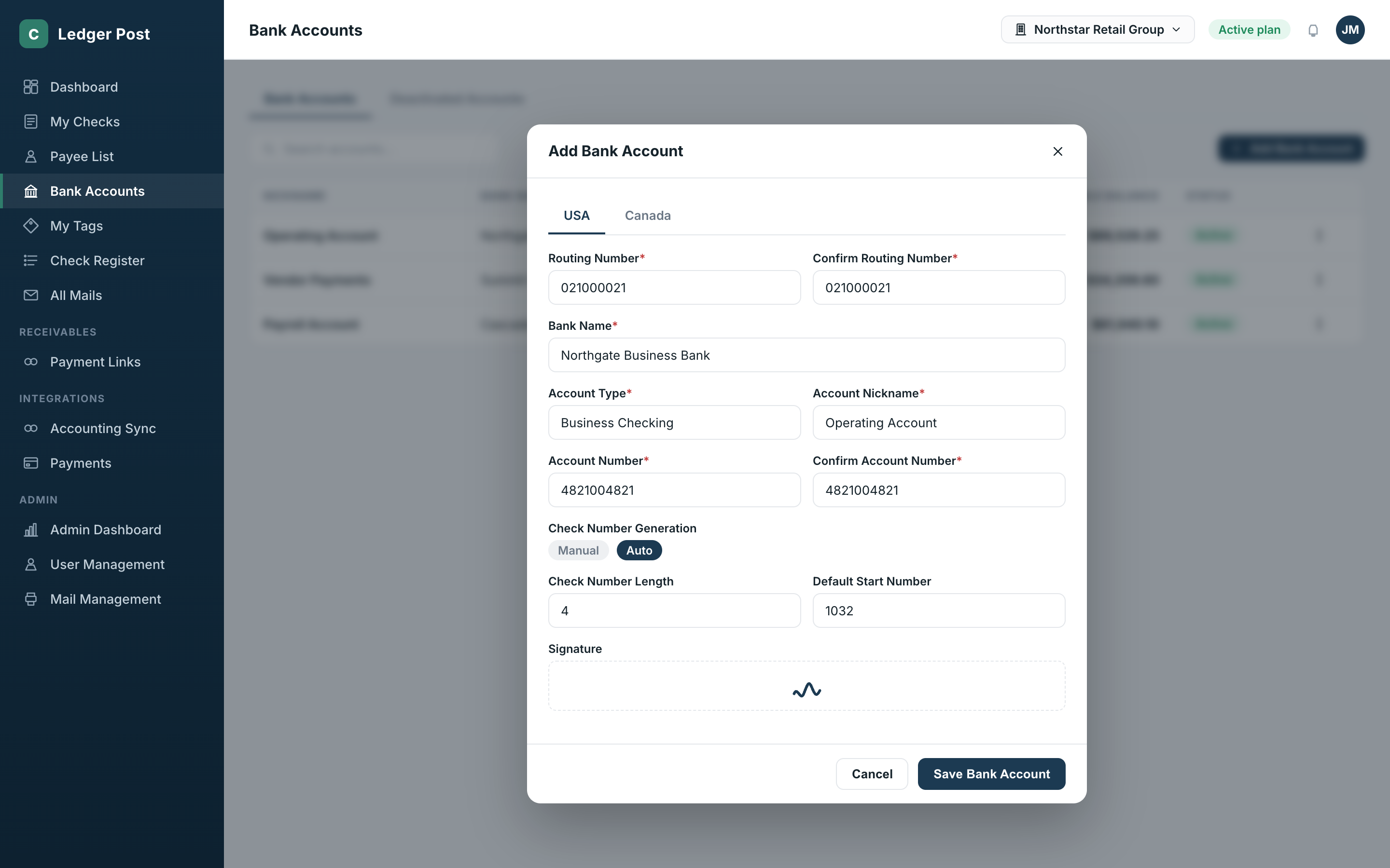 Banks, Payees, Security, Payments & Admin Operations