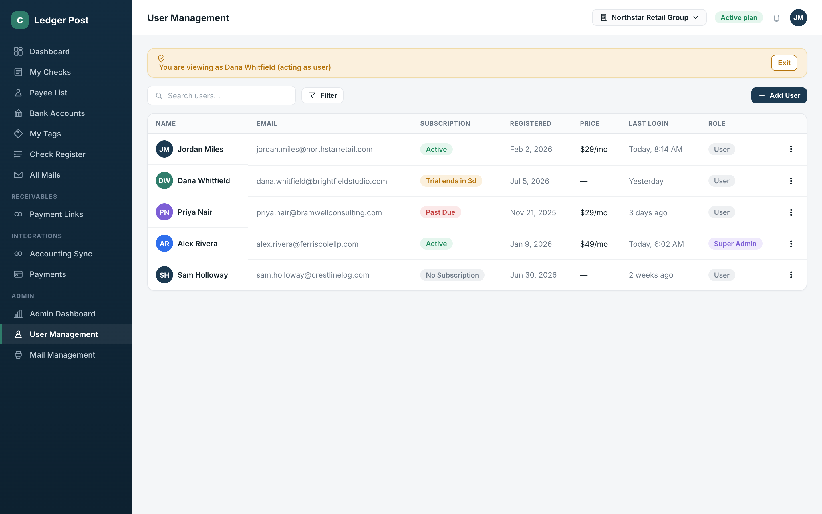 Banks, Payees, Security, Payments & Admin Operations